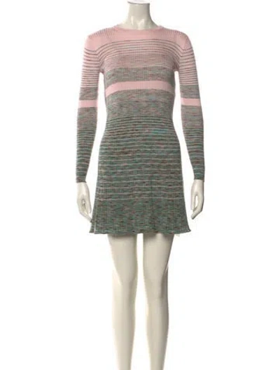 Pre-owned M Missoni Wool Mini Dress In Multi