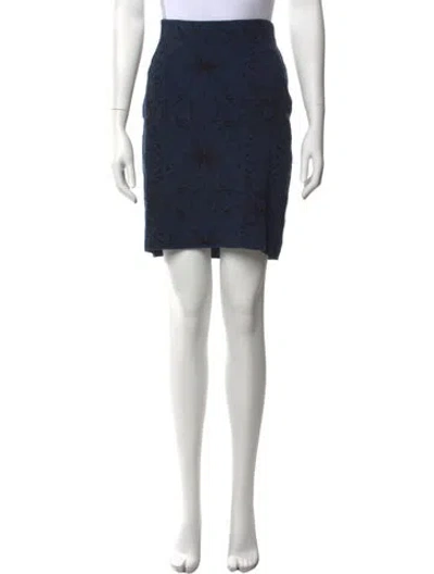 Pre-owned M Missoni Wool Mini Skirt In Blue