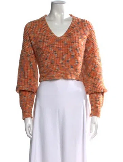 Pre-owned M Missoni Wool Patterned Sweater In Orange