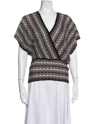 Pre-owned M Missoni Wool Patterned Sweater In White