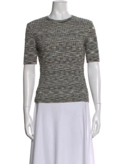 Pre-owned M Missoni Wool Patterned Top In Gray