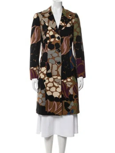 Pre-owned M Missoni Wool Printed Coat In Multi