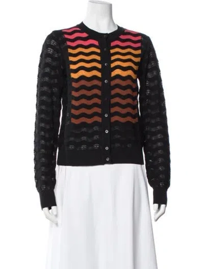 Pre-owned M Missoni Wool Striped Sweater In Black