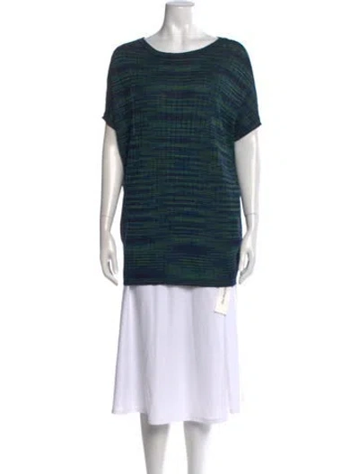 Pre-owned M Missoni Wool Striped Sweater In Blue