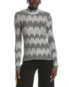 M Missoni Wool Textured Sweater In Gray
