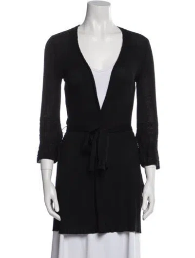 Pre-owned M Missoni Wool V-neck Sweater In Black