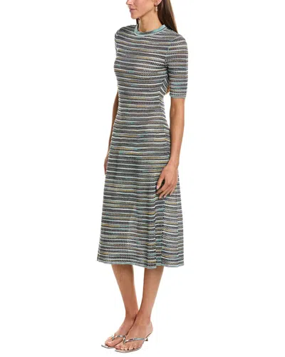 M Missoni Wool-blend Midi Dress In Green