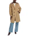 M Missoni Wool-blend Overcoat In Tan