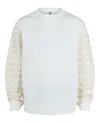 M Missoni Zig Zag Crewneck Sweatshirt In White