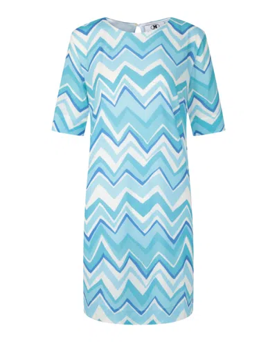 M Missoni Zig Zag Mini Dress In Blue