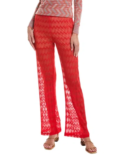 M Missoni Zig Zag Pant In Red