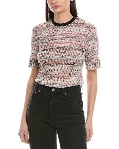 M Missoni Zig Zag Patterned Cropped Knit Top In Multi