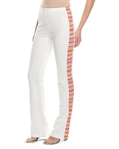 M Missoni Zig Zag Patterned Wide-leg Pants In White