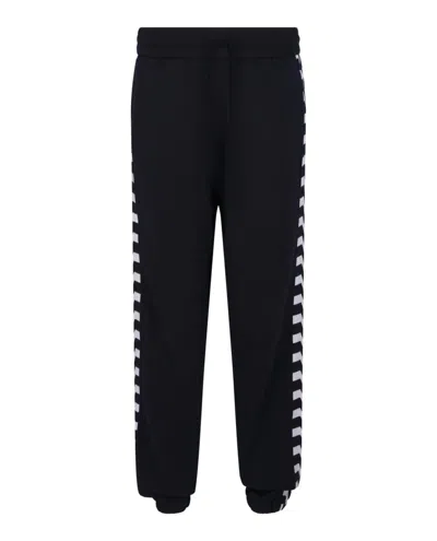 M Missoni Zig Zag Side Panel Joggers In Black