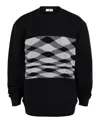 M Missoni Zig Zag Slub Crewneck Sweatshirt In Black