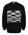 M Missoni Zig Zag Slub Crewneck Sweatshirt In Black