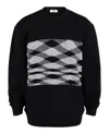 M Missoni Zig Zag Slub Crewneck Sweatshirt In Black
