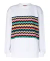 M Missoni Zigzag Graphic Cotton Sweatshirt In Animal Print