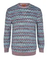 M Missoni Zig-zag Pattern Pullover Sweater In Multi