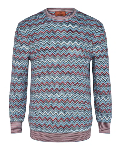 M Missoni Zig-zag Pattern Pullover Sweater In Multi