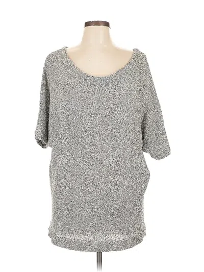 Pre-owned M. Rena 3/4 Sleeve Top Gray Scoop Neck Tops