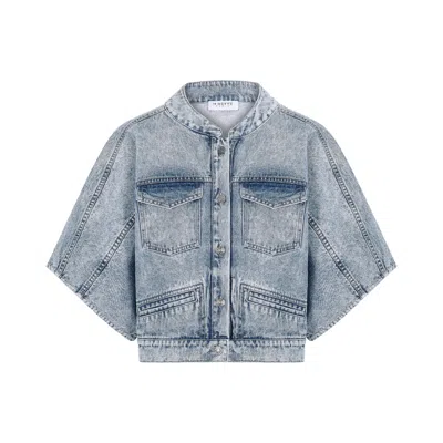 M Sette Paris Women's Blue Adelaïde Structured Denim Jacket