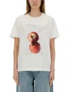Moschino Apple Print T-shirt In White