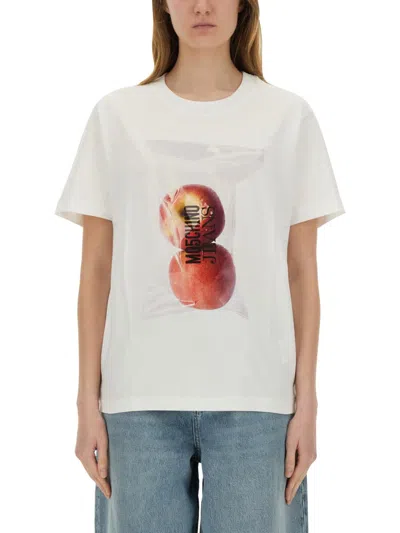 MOSCHINO APPLE PRINT T-SHIRT