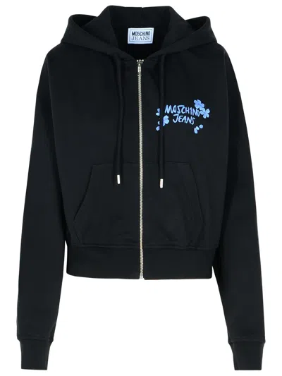 M05ch1n0 Jeans Black Cotton Sweatshirt