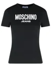 Moschino Crew Neck Slim Fit Short Sleeves Top In Black
