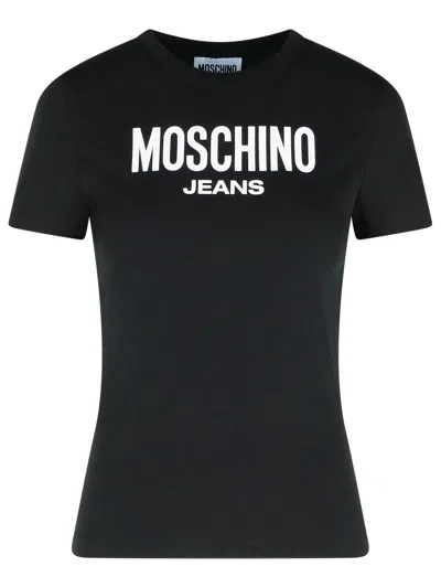 MOSCHINO BLACK COTTON T-SHIRT