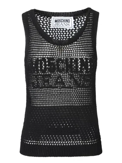M05ch1n0 Jeans Black Mesh Tank Top