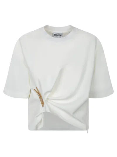 M05ch1n0 Jeans Cady Clip White T-shirt