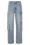 Moschino Pantalone 14 10 oz Denim In Fantasia Azzurro