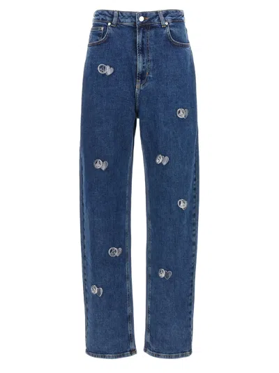 M05ch1n0 Jeans Charms Application Jeans In Blue