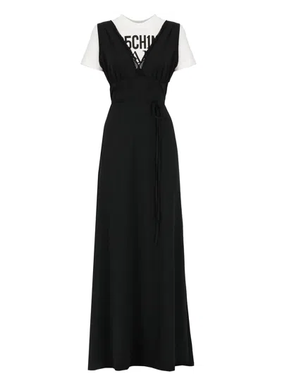 M05ch1n0 Jeans Cotton Blend Dress In Black