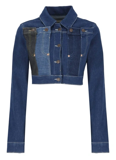 M05ch1n0 Jeans Cotton Denim Jacket In Blue