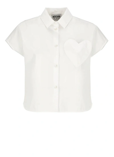 M05ch1n0 Jeans Cotton Shirt In White