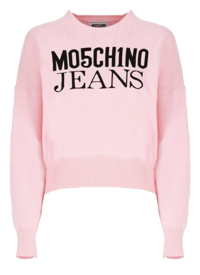 M05ch1n0 Jeans Cotton Sweater In Pink