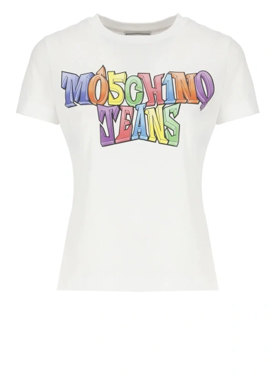 M05ch1n0 Jeans Cotton T-shirt In White