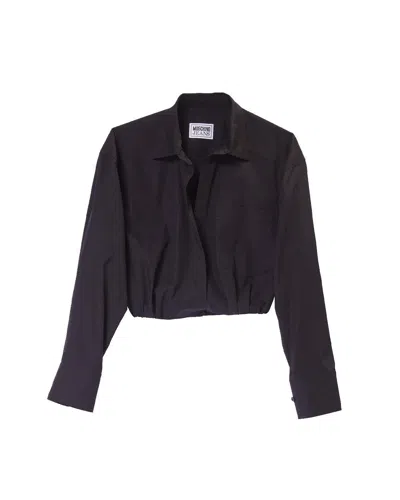 M05ch1n0 Jeans Cropped Shirt In Black