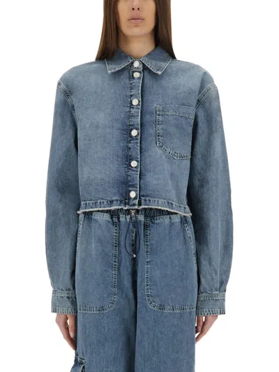 M05ch1n0 Jeans Denim Jacket In Blue