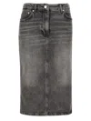M05ch1n0 Jeans Denim Skirt In Grey