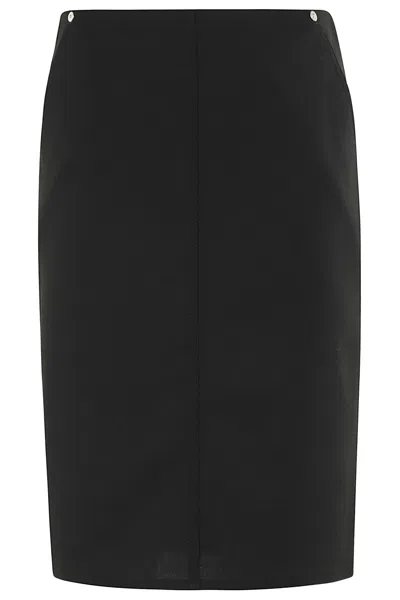 Moschino Gonna Misto Lana Tailoring In Nero