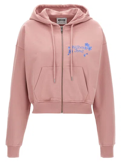 M05ch1n0 Jeans Hoodie In Pink