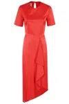 Moschino Raso Viscosa Stretch In Rosso
