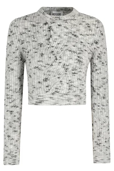Moschino Lana Bottonata In Grigio Fantasia