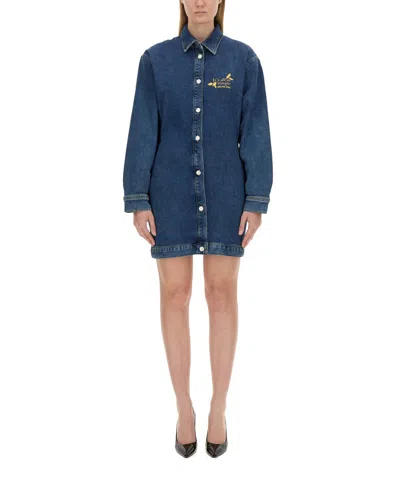 M05ch1n0 Jeans Mini Dress In Blue