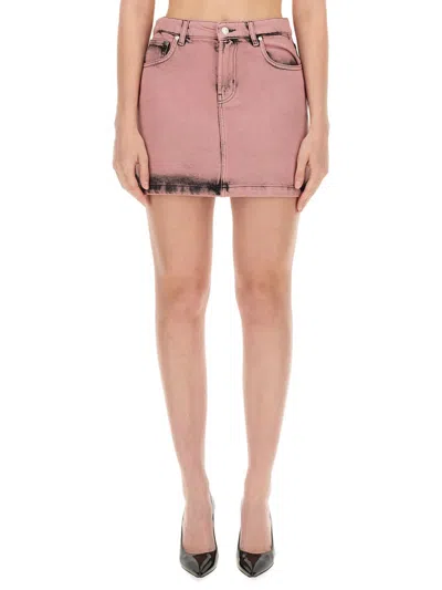 M05ch1n0 Jeans Mini Skirt In Pink