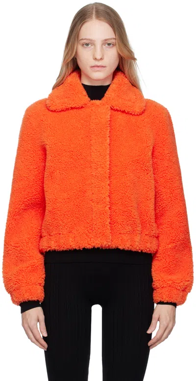 M05ch1n0 Jeans Orange Zip Jacket In A0051 Orange